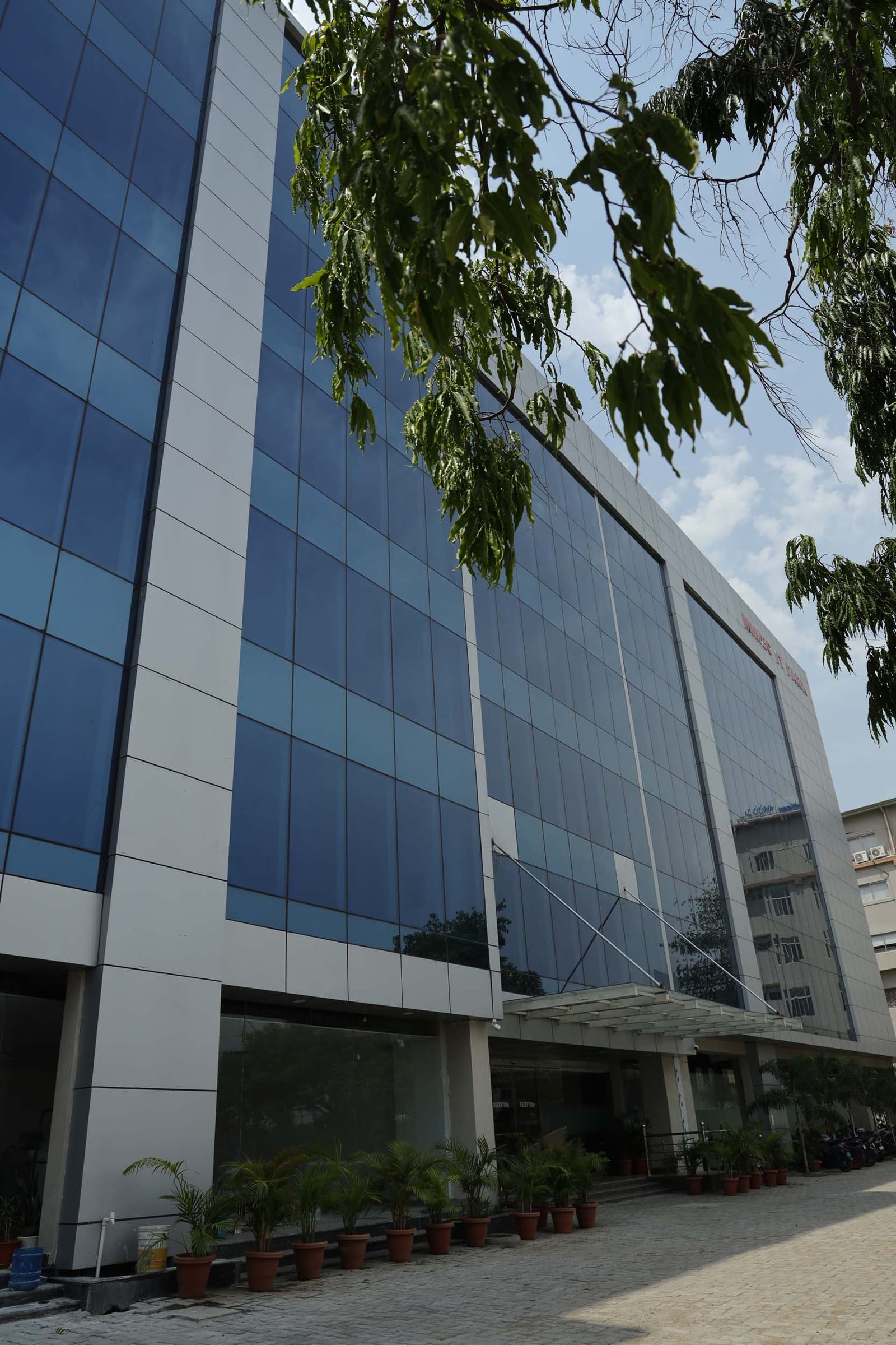 Full building with canopy entrance