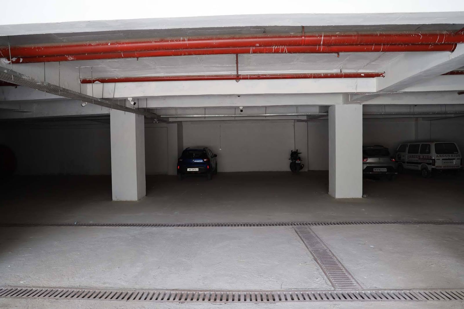 Basement parking — well-lit and spacious